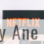 person holding remote pointing at TV netflix